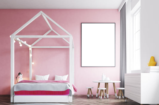 Matelas enfant mousse mémoire de forme - PASTEL KID ROSE 17 cm