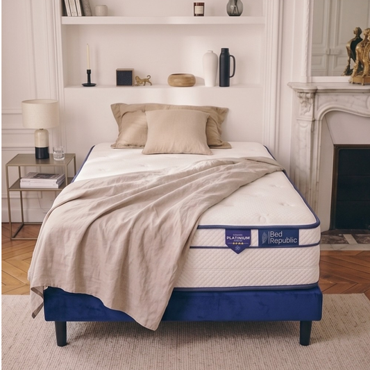 Matelas ressorts ensachés et mousse mémoire de forme HD effet frais - BED PLATINIUM FRESH 27 cm