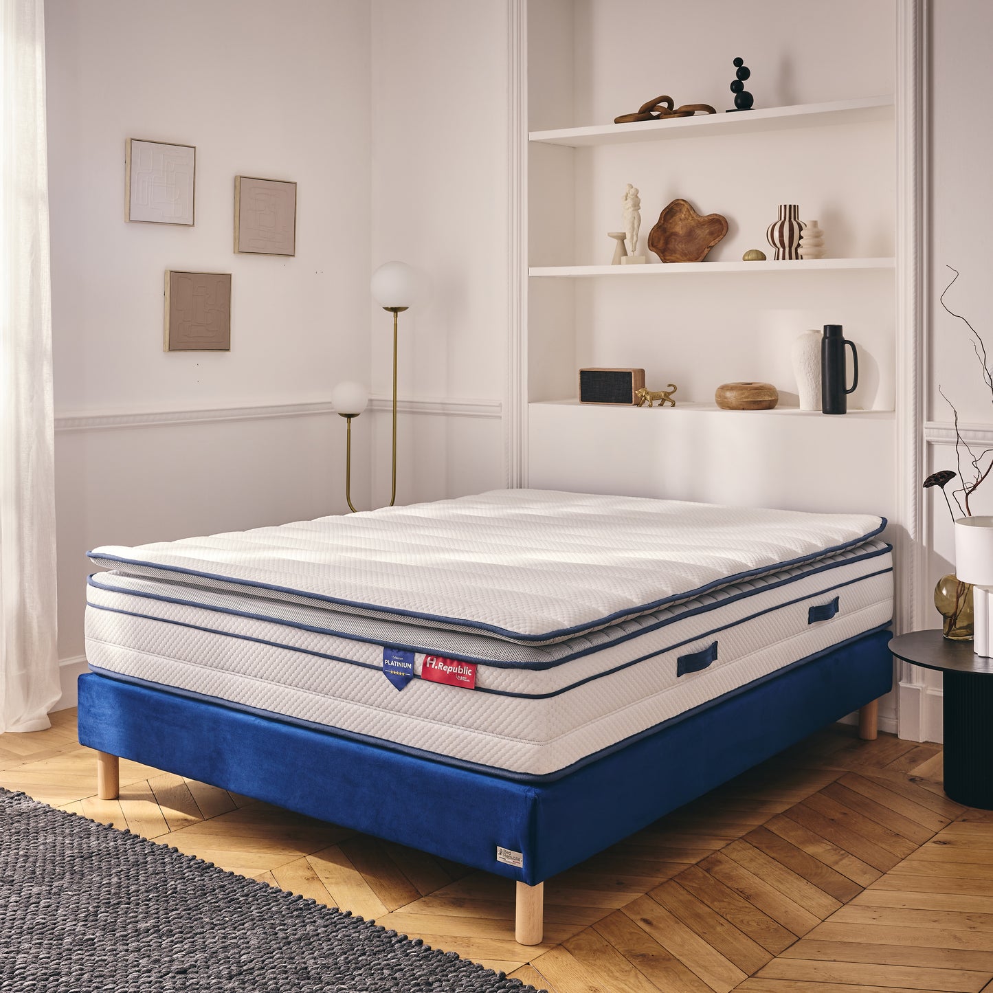 Matelas mousse mémoire de forme HD surmatelas intégré - HPLATINIUM PLUS 30 cm