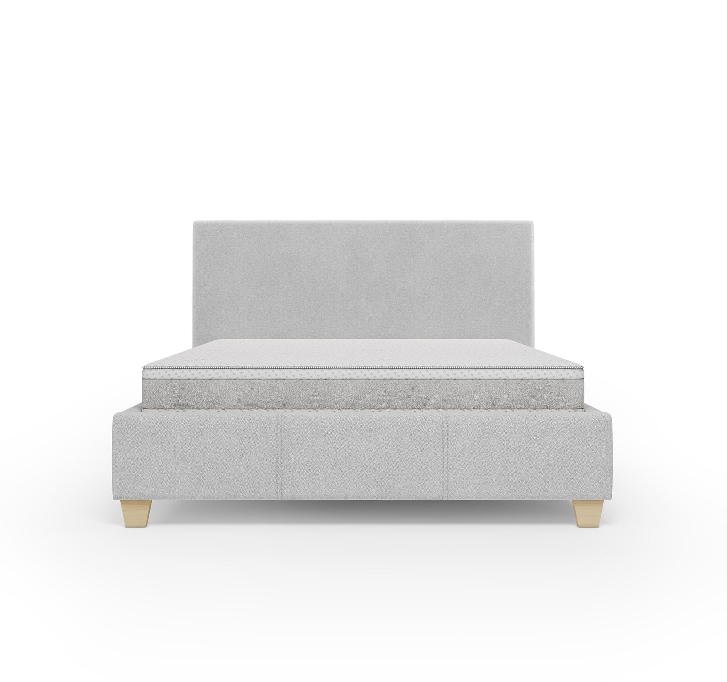 Lit coffre VIRGO - Avec tête de lit, coffre intégré