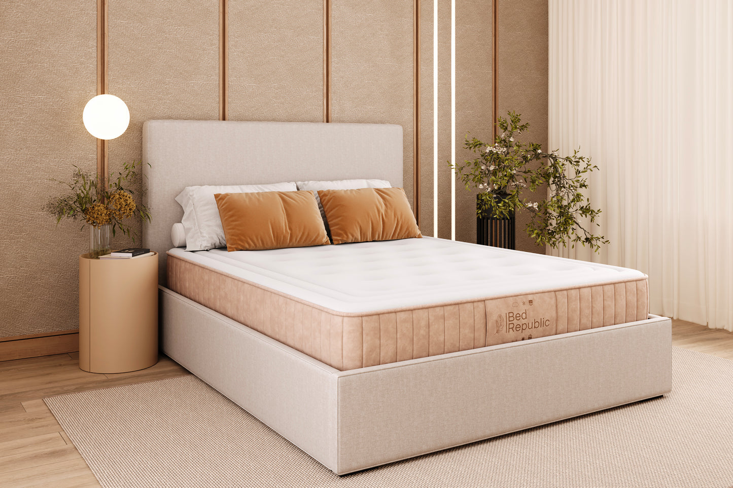 Matelas ressorts ensachés - BE-BEIGE 22 cm