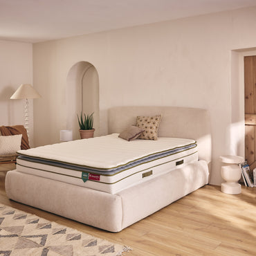Matelas à ressorts ensachés et mousse mémoire de forme HD avec surmatelas intégré - HGREEN PLUS 30 cm