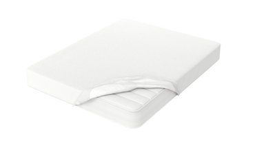 Protège matelas imperméable et respirant en tissu bouclette éponge 100% coton - blanc - BASIQUE