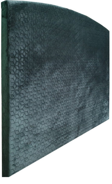 Tête de lit galbée tissu bleu - H120 cm - GINA