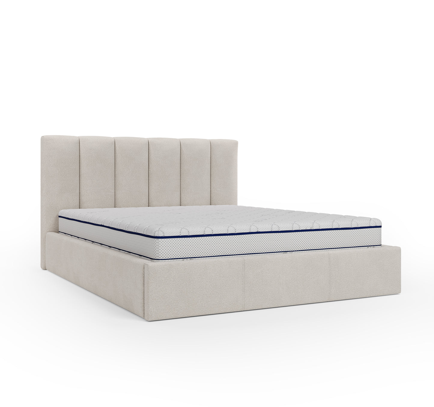 Lit coffre CAPRI - Avec tête de lit, coffre intégré