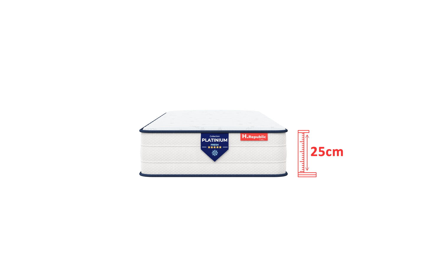 Matelas mousse FRESH CLIMACOOOL - HPLATINIUM FRESH 25 cm