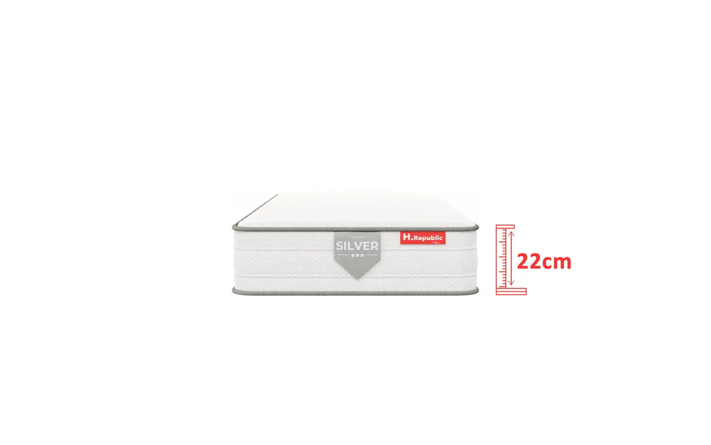 Matelas mousse Haute Densité - HSILVER 22 cm