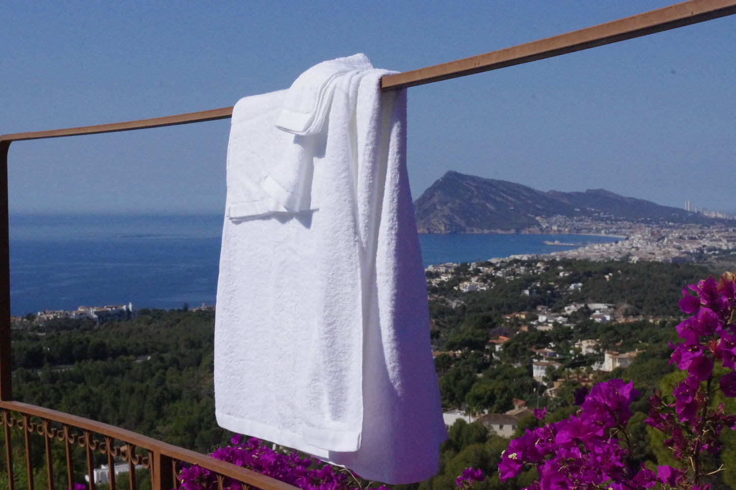 Pack 3 serviettes de toilette 100 % coton égyptien - 3 dimensions incluses - Couleur au choix