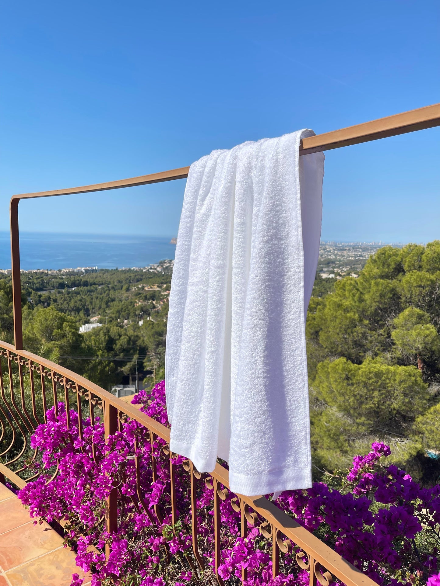 Pack 6 serviettes de toilette 100 % coton égyptien - 3 dimensions incluses