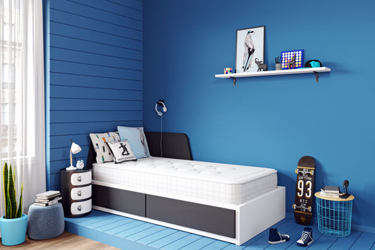 Matelas enfant mousse mémoire de forme - PASTEL KID BLANC 17 cm