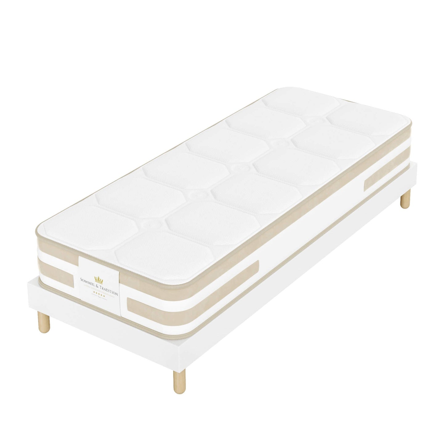 Matelas micro ressorts ensachés et mousse mémoire de forme - AMERIGO 25 cm