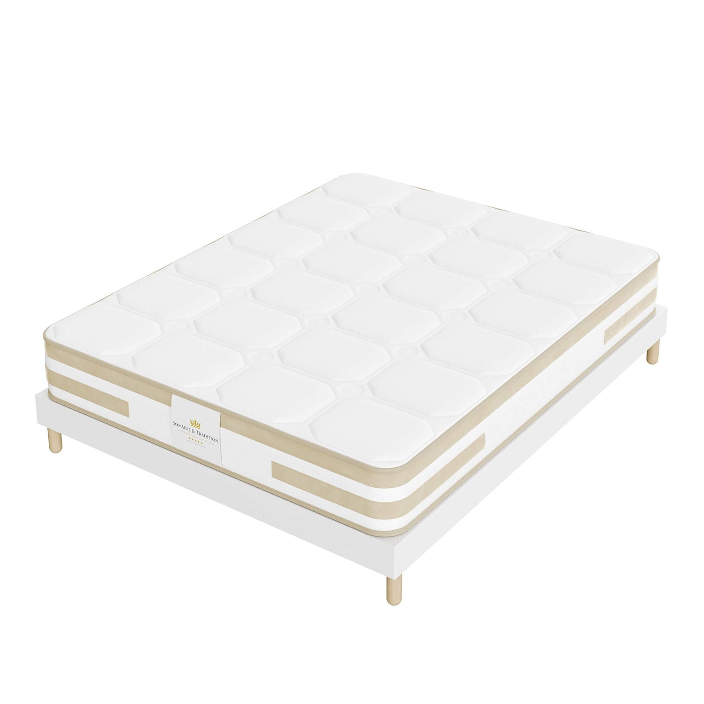 Matelas micro ressorts ensachés et mousse mémoire de forme - AMERIGO 25 cm