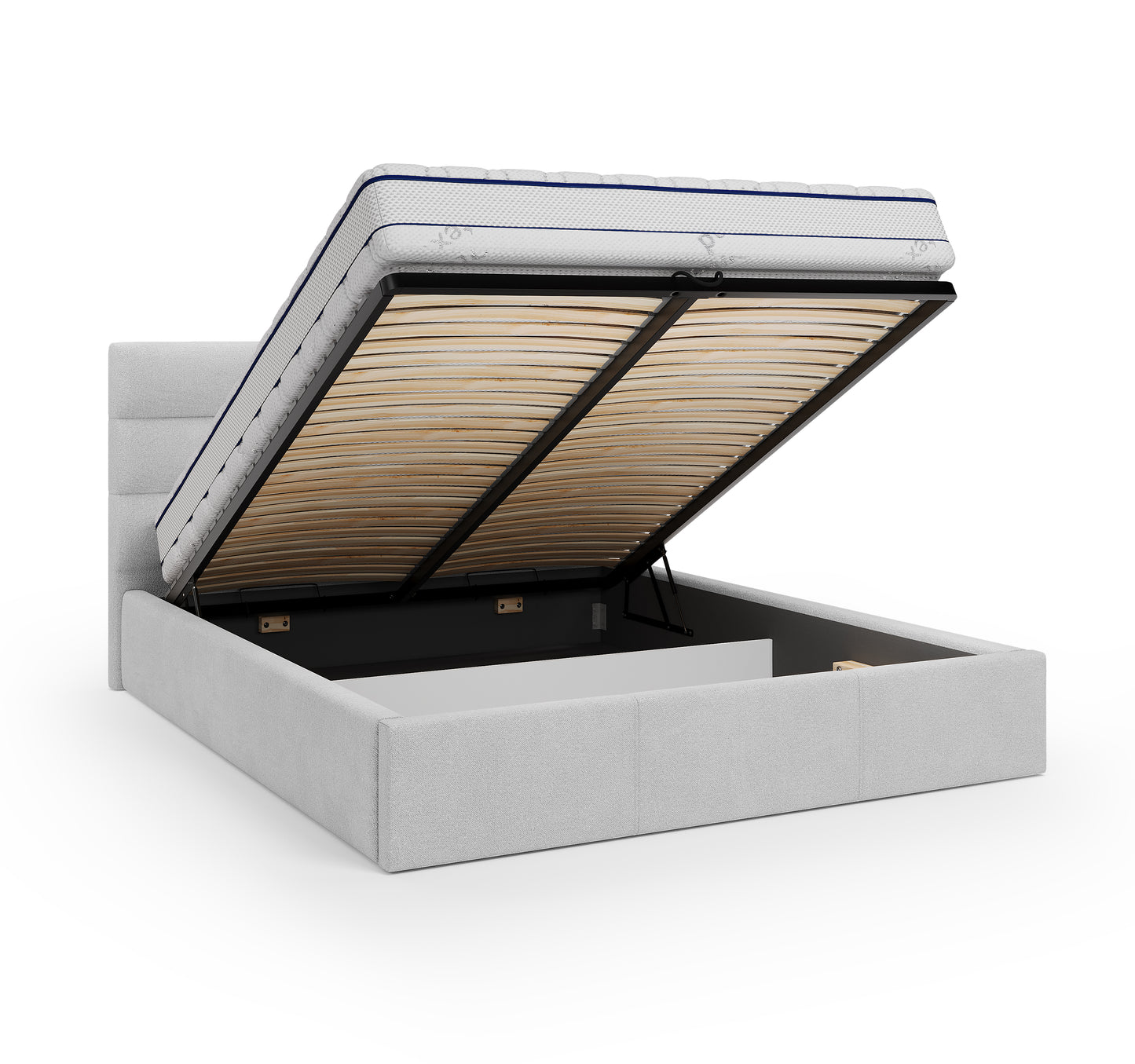 Lit coffre LIBRA - Avec tête de lit, coffre intégré