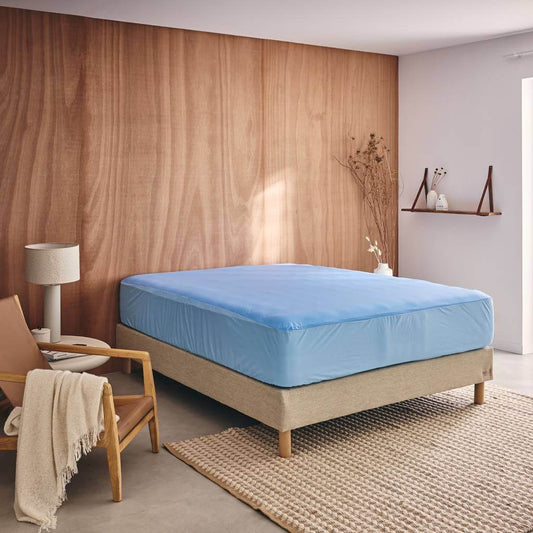Protège matelas sanitaire imperméable - Bleu ciel - SANITAIRE