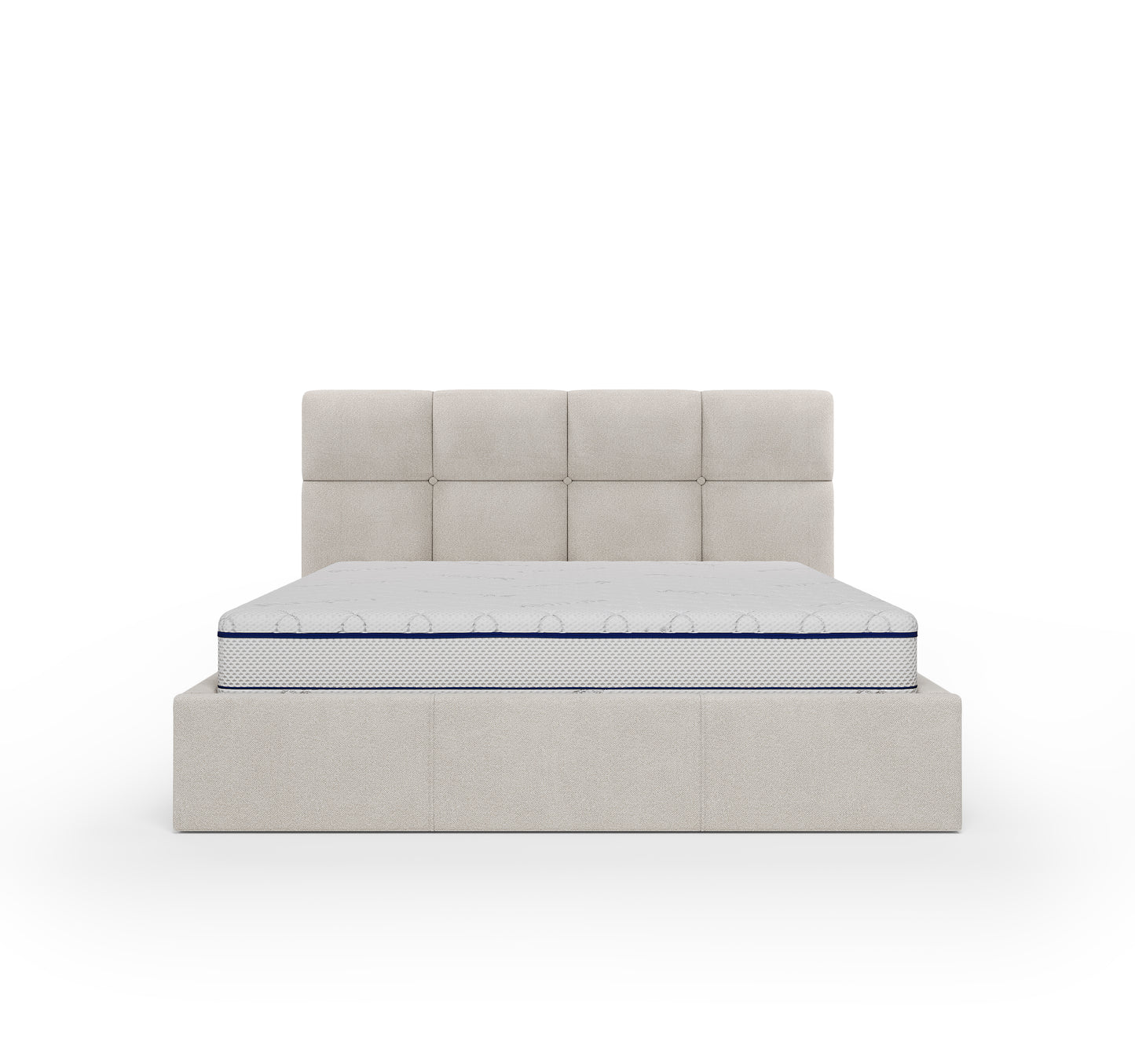 Lit coffre ARIES - Avec tête de lit, coffre intégré