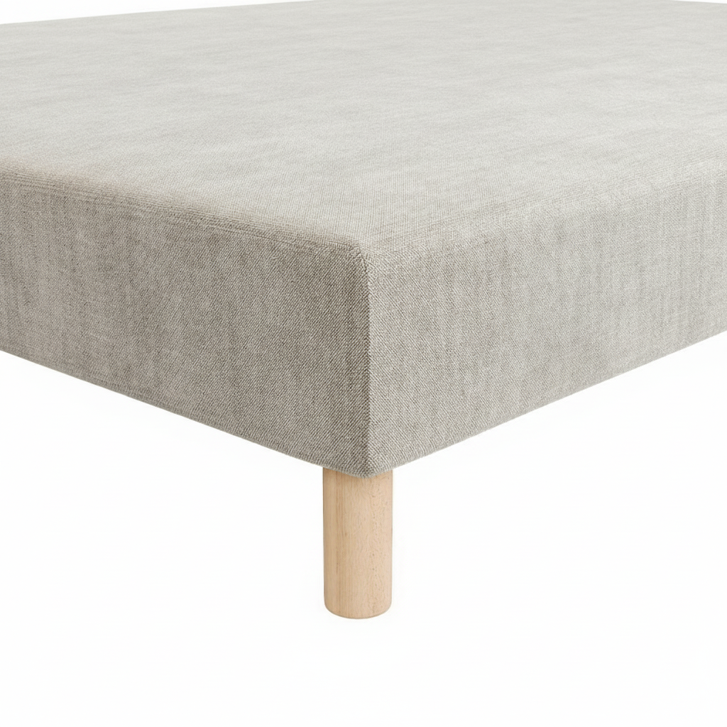 Sommier tapissier - 20 cm d'épaisseur - H 35 cm - Tissu chiné waterproof - couleur au choix - REVERIES