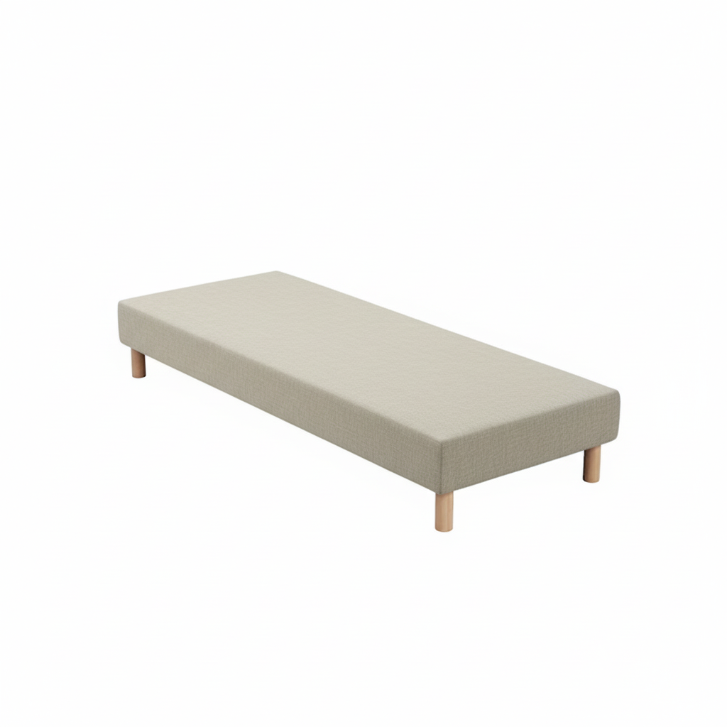 Sommier tapissier - 20 cm d'épaisseur - H 35 cm - Tissu chiné waterproof - couleur au choix - REVERIES