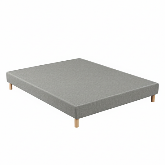 Sommier tapissier - 20 cm d'épaisseur - H 35 cm - Tissu chiné waterproof - couleur au choix - REVERIES