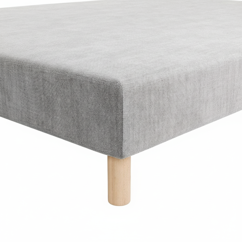 Sommier tapissier - 20 cm d'épaisseur - H 35 cm - Tissu chiné waterproof - couleur au choix - REVERIES