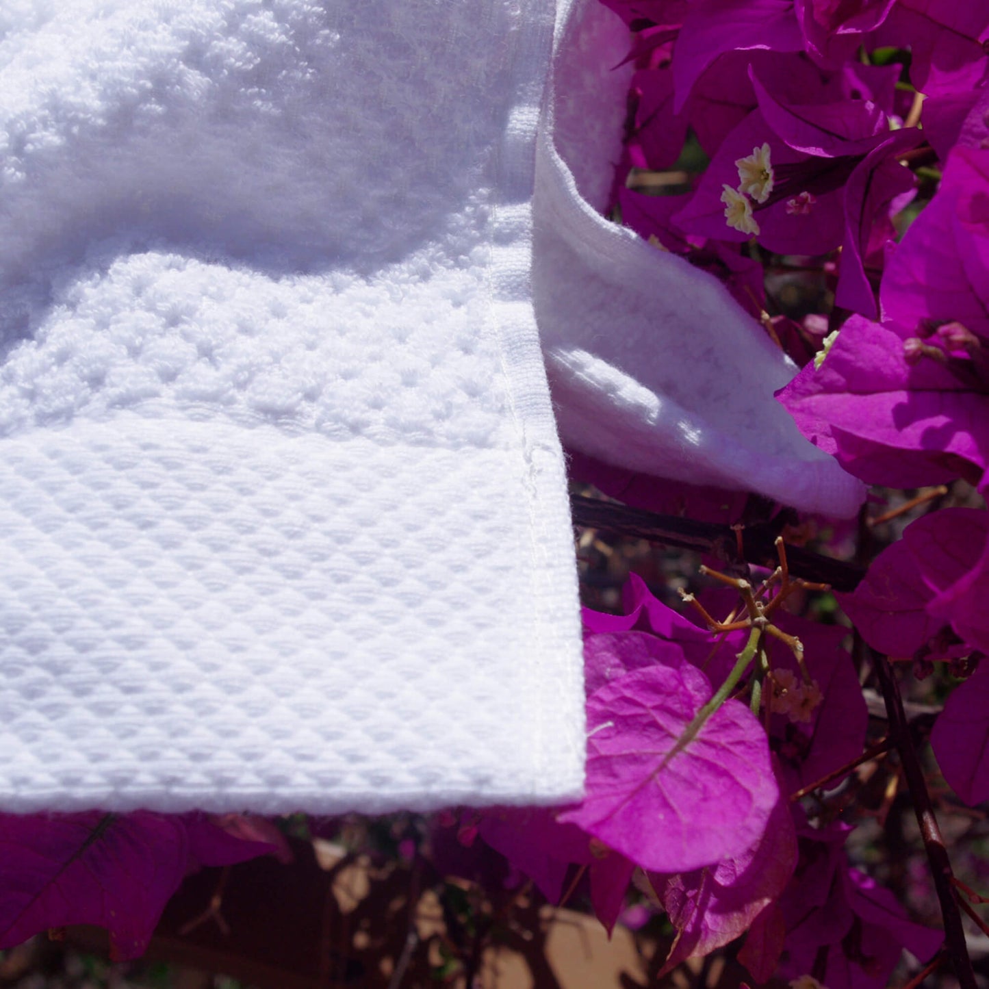 Pack 3 serviettes de toilette 100 % coton égyptien - LA SERVIETTE COTON CARREAUX