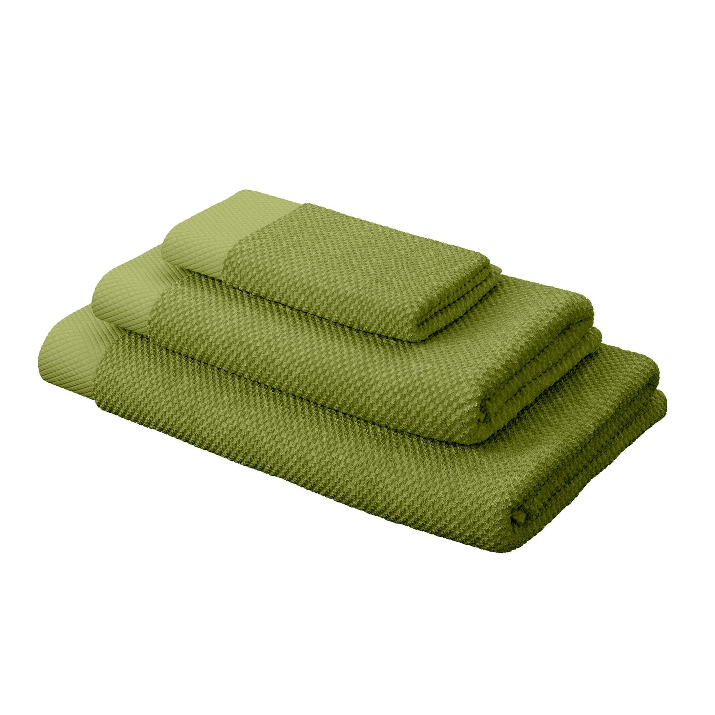 Pack 3 serviettes de toilette 100 % coton égyptien - LA SERVIETTE COTON CARREAUX