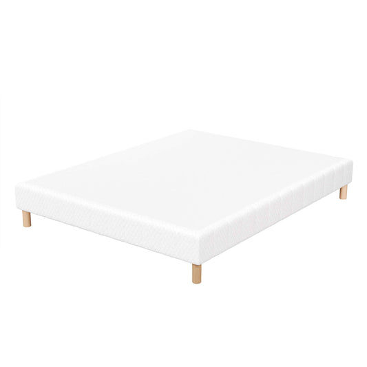 Sommier tapissier lattes bois - H 28 ou 35 cm - Couleur au choix - Tissu - MORPHEUS