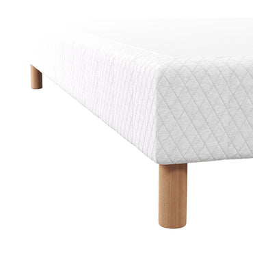 Sommier tapissier lattes bois - H 28 ou 35 cm - Couleur au choix - Tissu - MORPHEUS