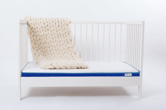 Matelas bébé mousse mémoire de forme - PASTEL BEBE BLEU 10 cm