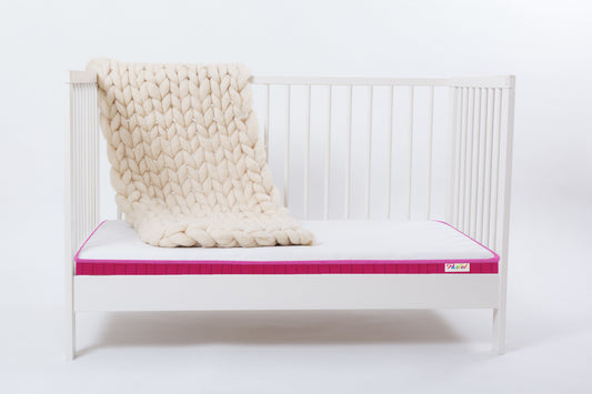 Matelas bébé mousse mémoire de forme - PASTEL BEBE ROSE 10 cm