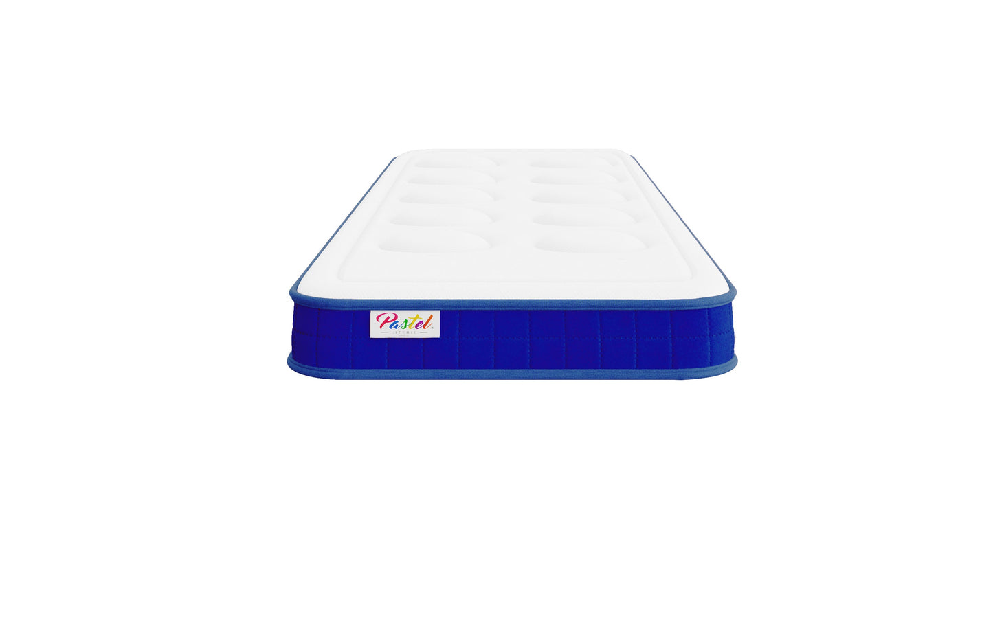 Matelas bébé mousse mémoire de forme - PASTEL BEBE BLEU 10 cm