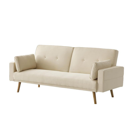 Canapé convertible droit 3 places - style scandinave - Tissu - SVEN