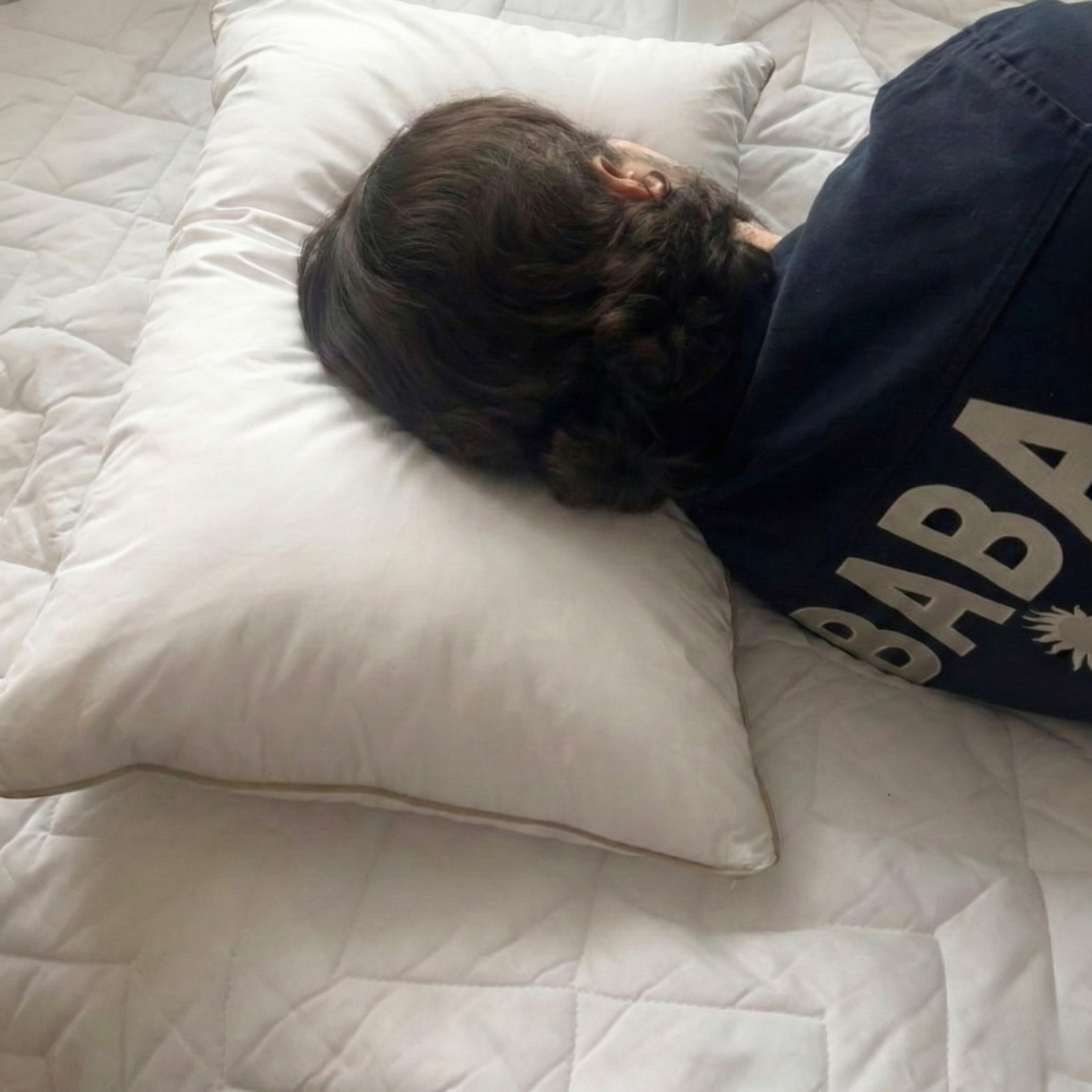 Oreiller Liseret doré 100% coton - Microfibre effet GEL - PREMIUM+