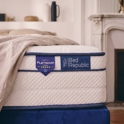 Matelas ressorts ensachés et mousse mémoire de forme HD effet frais - BED PLATINIUM FRESH 27 cm