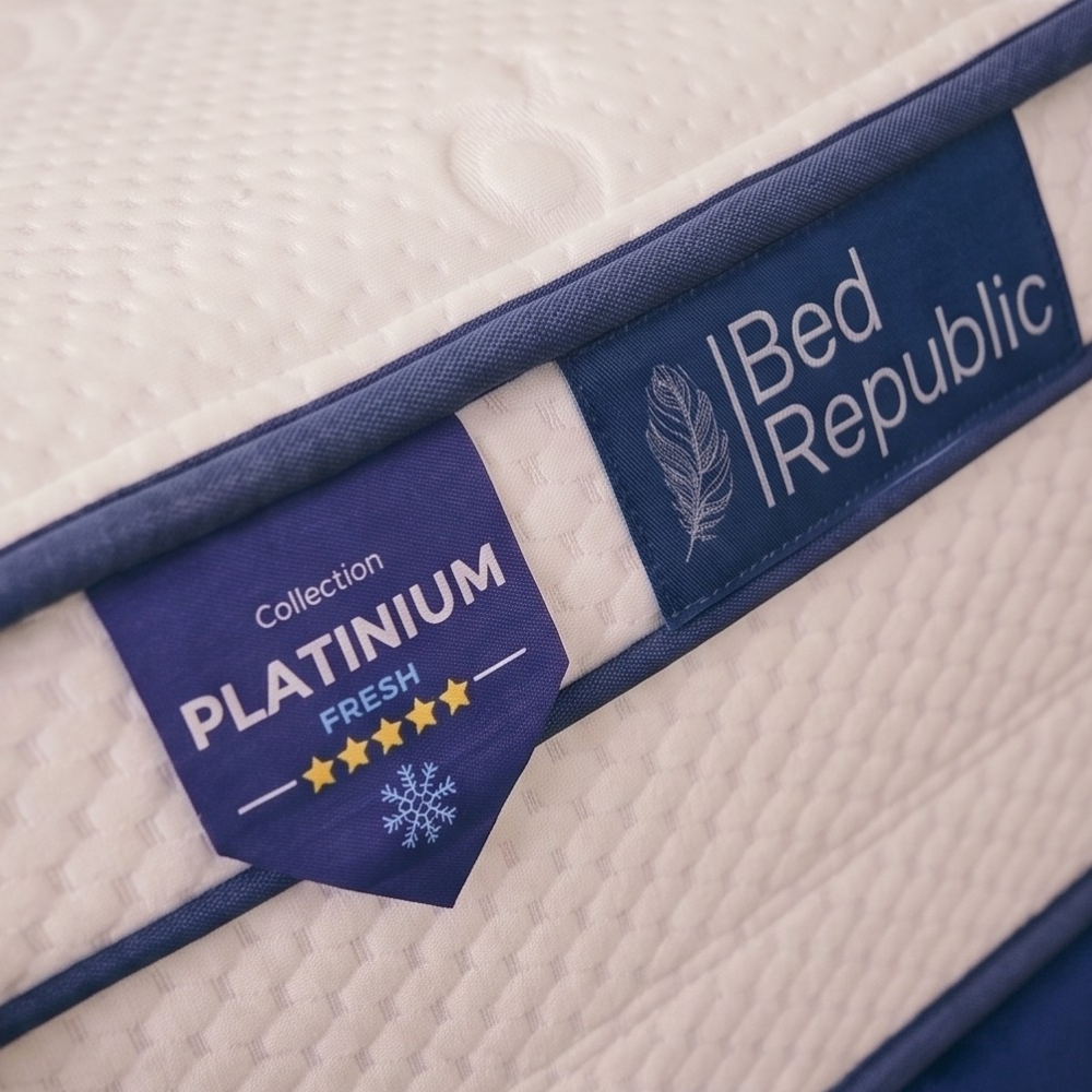 Matelas ressorts ensachés et mousse mémoire de forme HD effet frais - BED PLATINIUM FRESH 27 cm