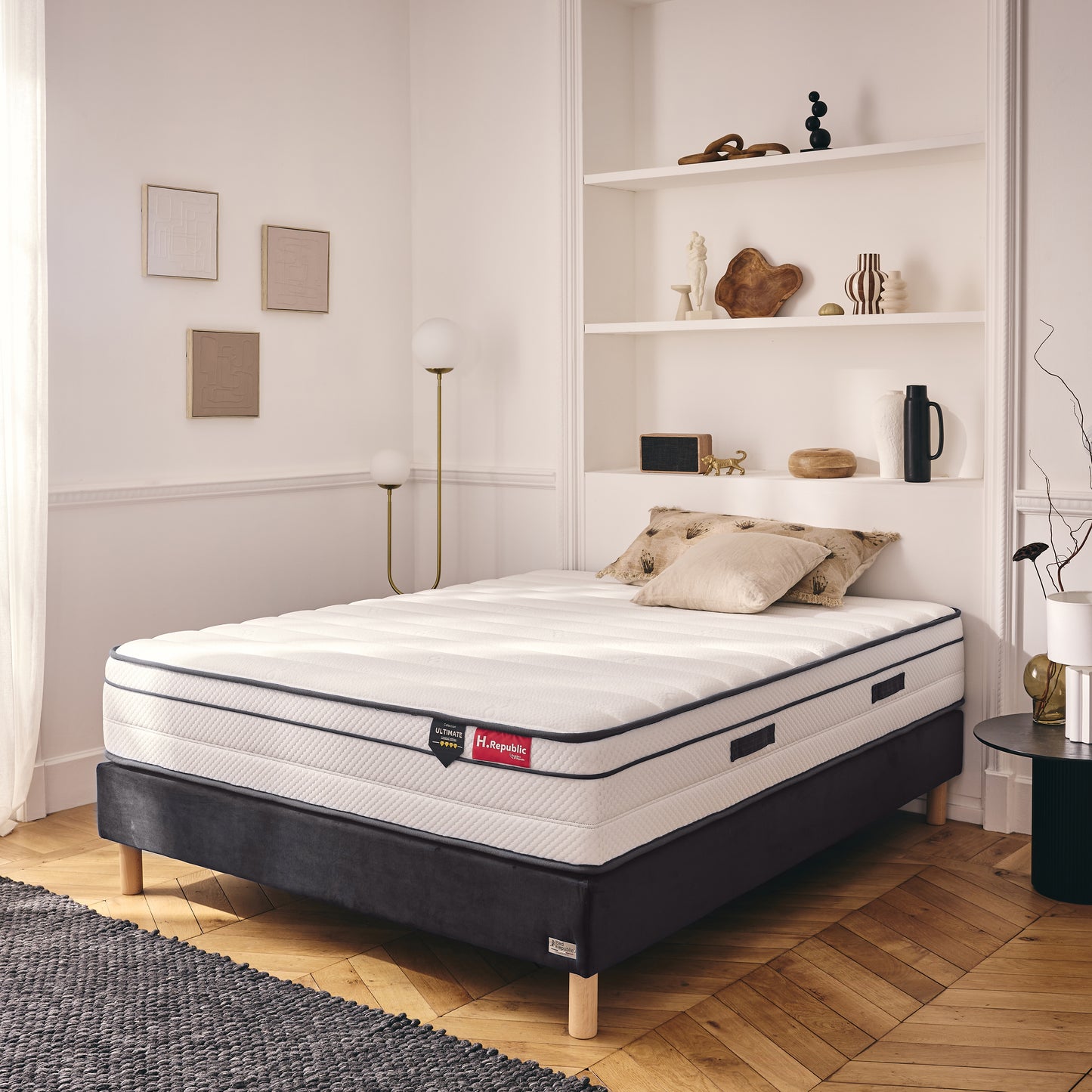 Matelas à ressorts ensachés et mousse mémoire de forme HD - HULTIMATE 27 cm