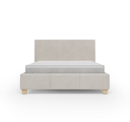 Lit coffre VIRGO - Avec tête de lit, coffre intégré