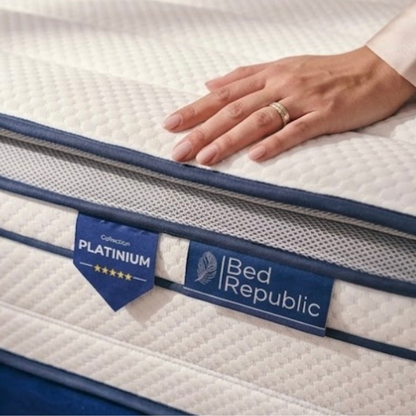 Matelas ressorts ensachés et mousse mémoire de forme HD avec surmatelas intégré - BED PLATINIUM PLUS 30 cm