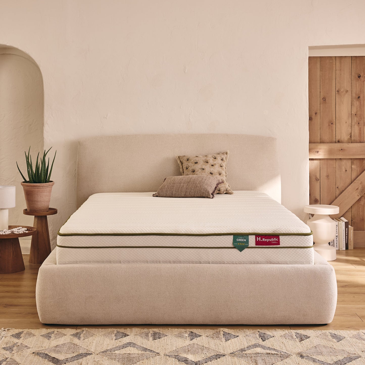 Matelas à ressorts ensachés et mousse à mémoire de forme HD- HGREEN 30 cm