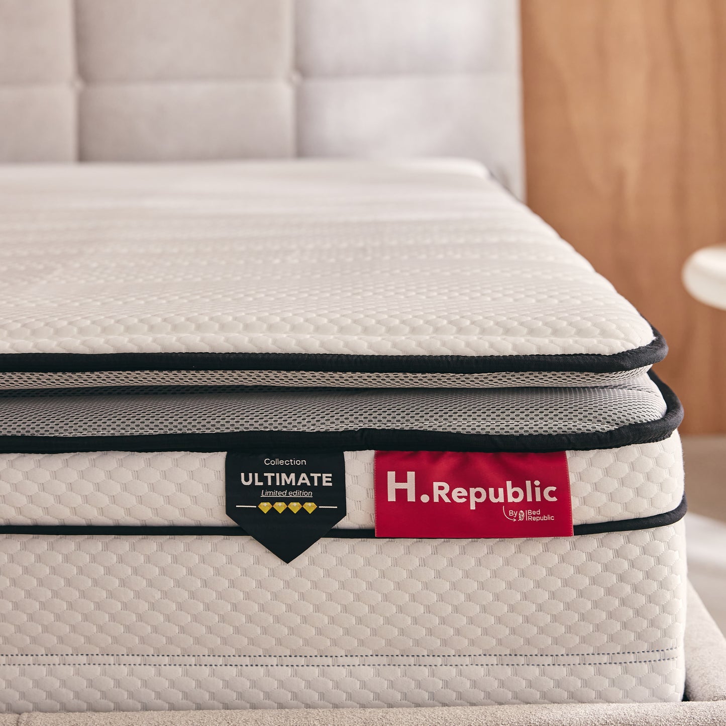 Matelas à ressorts ensachés et mousse mémoire de forme HD avec surmatelas intégré - HULTIMATE PLUS 32 cm