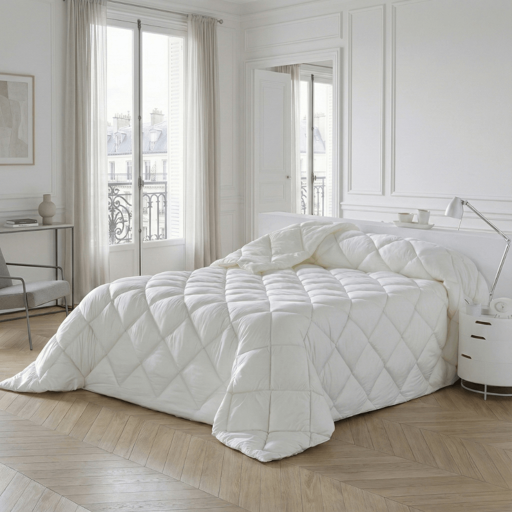Couette hiver thermorégulatrice fibres