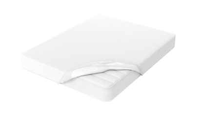 Protège matelas imperméable et respirant en tissu bouclette éponge 100% coton - blanc - BASIQUE