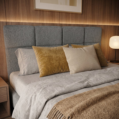 Lit BOXSPRING EDWARD - Avec tête de lit, coffre intégré, matelas ressorts ensachés inclus
