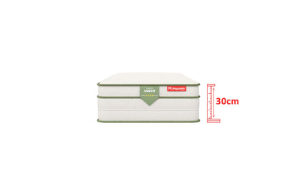Matelas à ressorts ensachés et mousse à mémoire de forme HD- HGREEN 30 cm