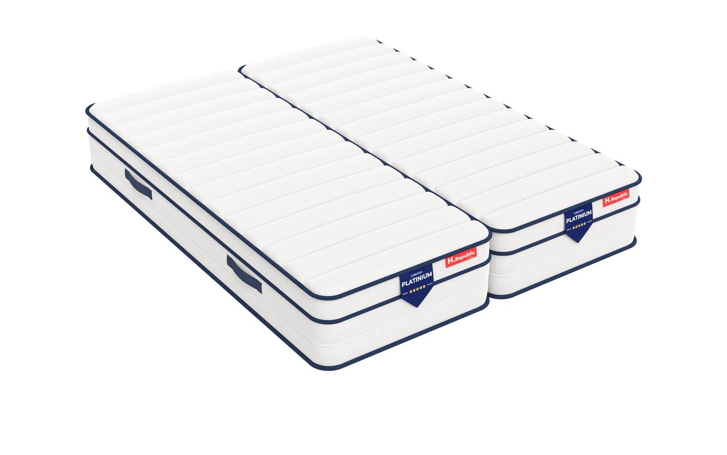 Matelas mousse mémoire de forme haute densité - HPLATINIUM 30 cm