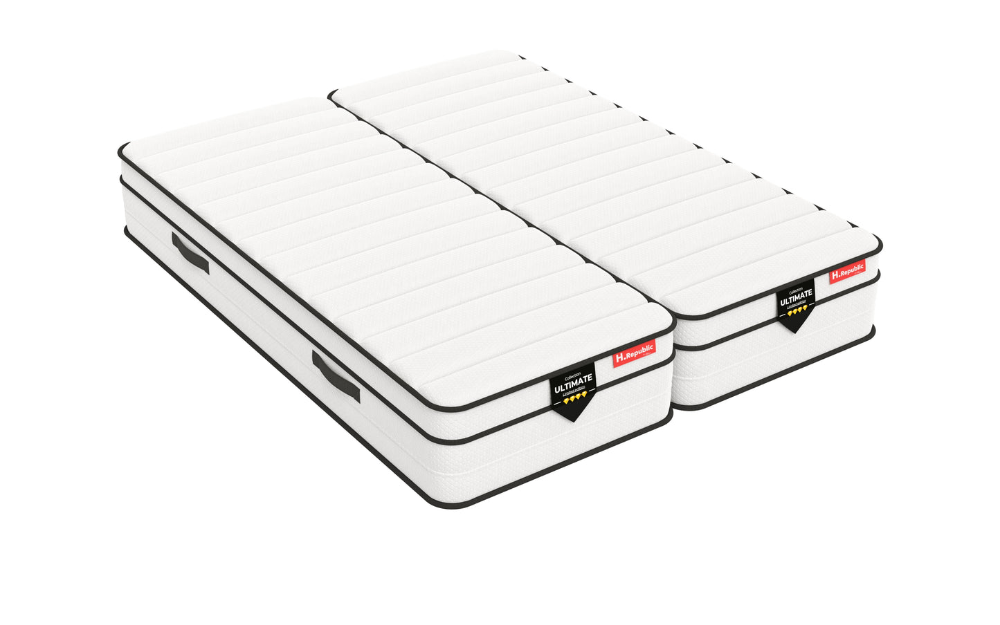Matelas à ressorts ensachés et mousse mémoire de forme HD - HULTIMATE 27 cm