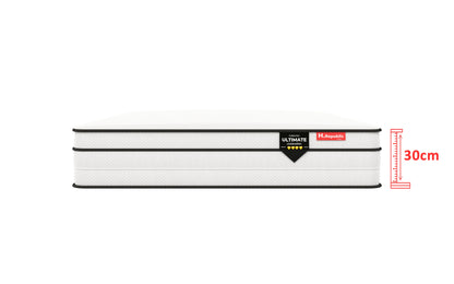 Matelas à ressorts ensachés et mousse mémoire de forme HD - HULTIMATE 27 cm