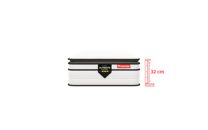 Matelas à ressorts ensachés et mousse mémoire de forme HD avec surmatelas intégré - HULTIMATE PLUS 32 cm