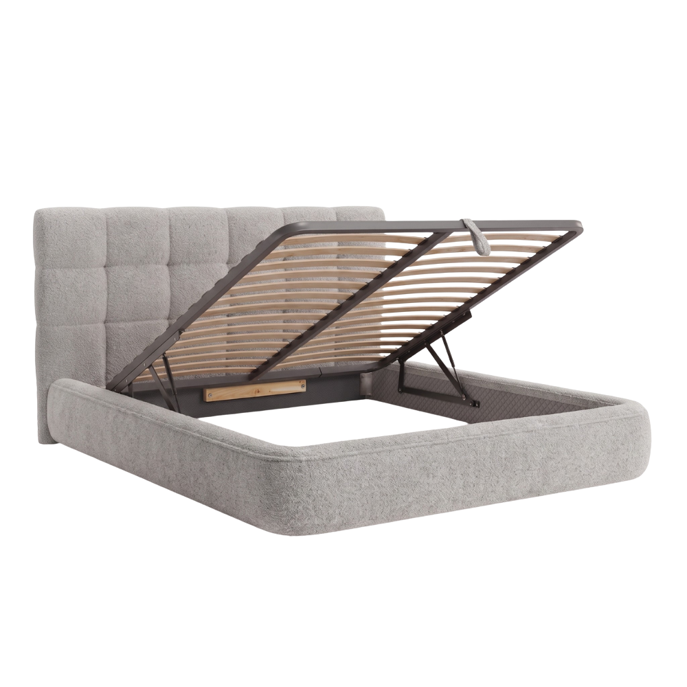 Storage bed SECOND with integrated slatted base