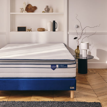 Matelas ressorts ensachés et mousse mémoire de forme HD avec surmatelas intégré - BED PLATINIUM PLUS 30 cm