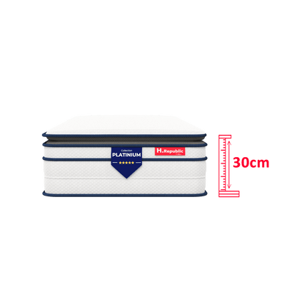 Matelas mousse mémoire de forme HD surmatelas intégré - HPLATINIUM PLUS 30 cm